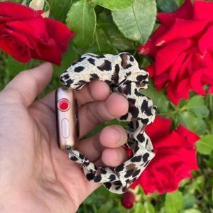 (Only Band) Elastic Scrunchy Band Compatible with Apple Watch Band